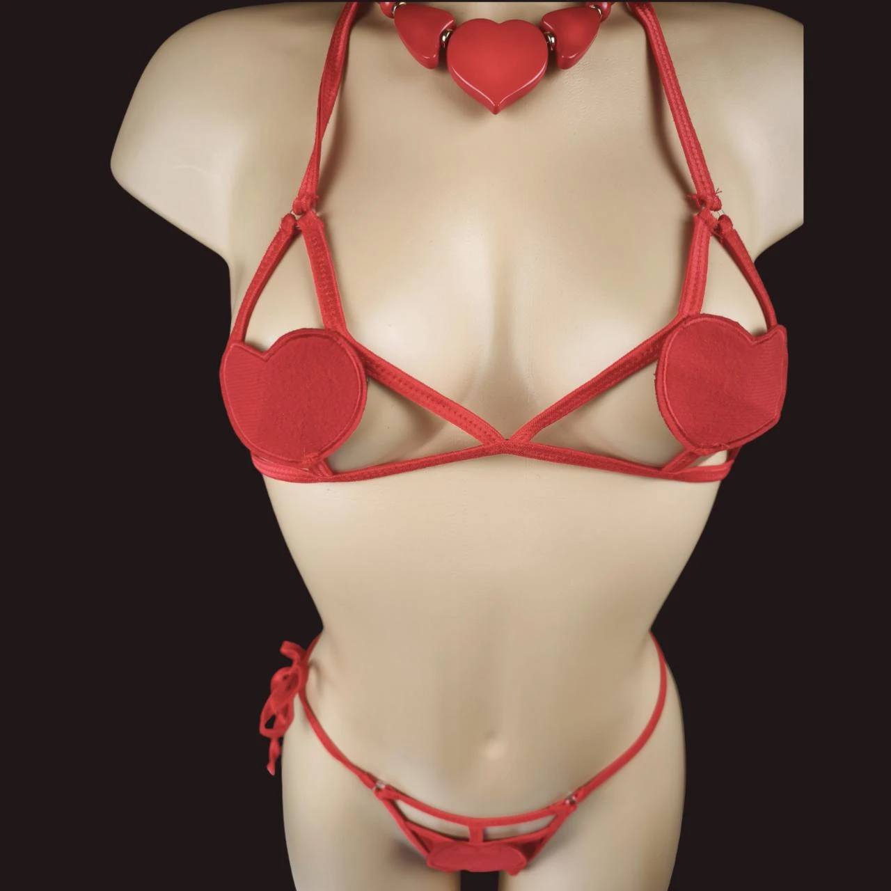2-delige set - Bh met hart & bijpassende string - Nieuw / Maat L/XL (40 – photo 3